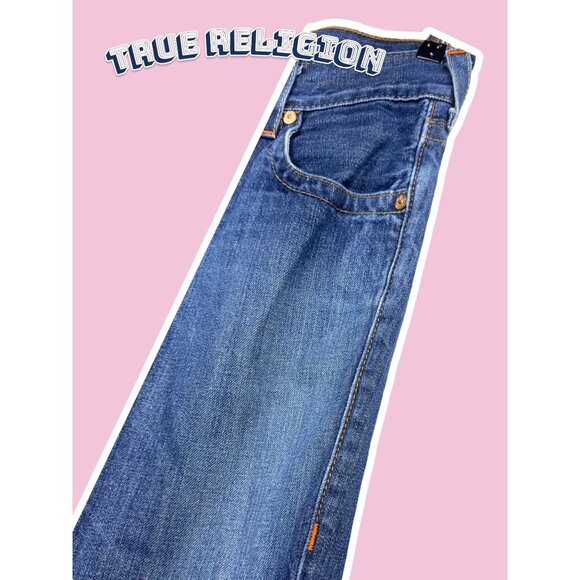 True Religion Womens Jeans 27 Blue Denim Made In USA 100% Cotton - Picture 14 of 16